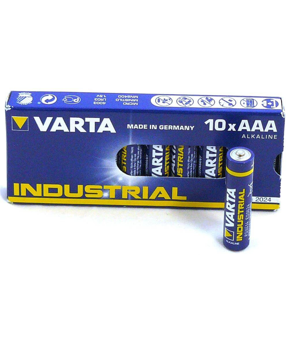 VARTA INDUSTRIAL© piles alcalines LR3/AAA, 1.5v - 1250Mah