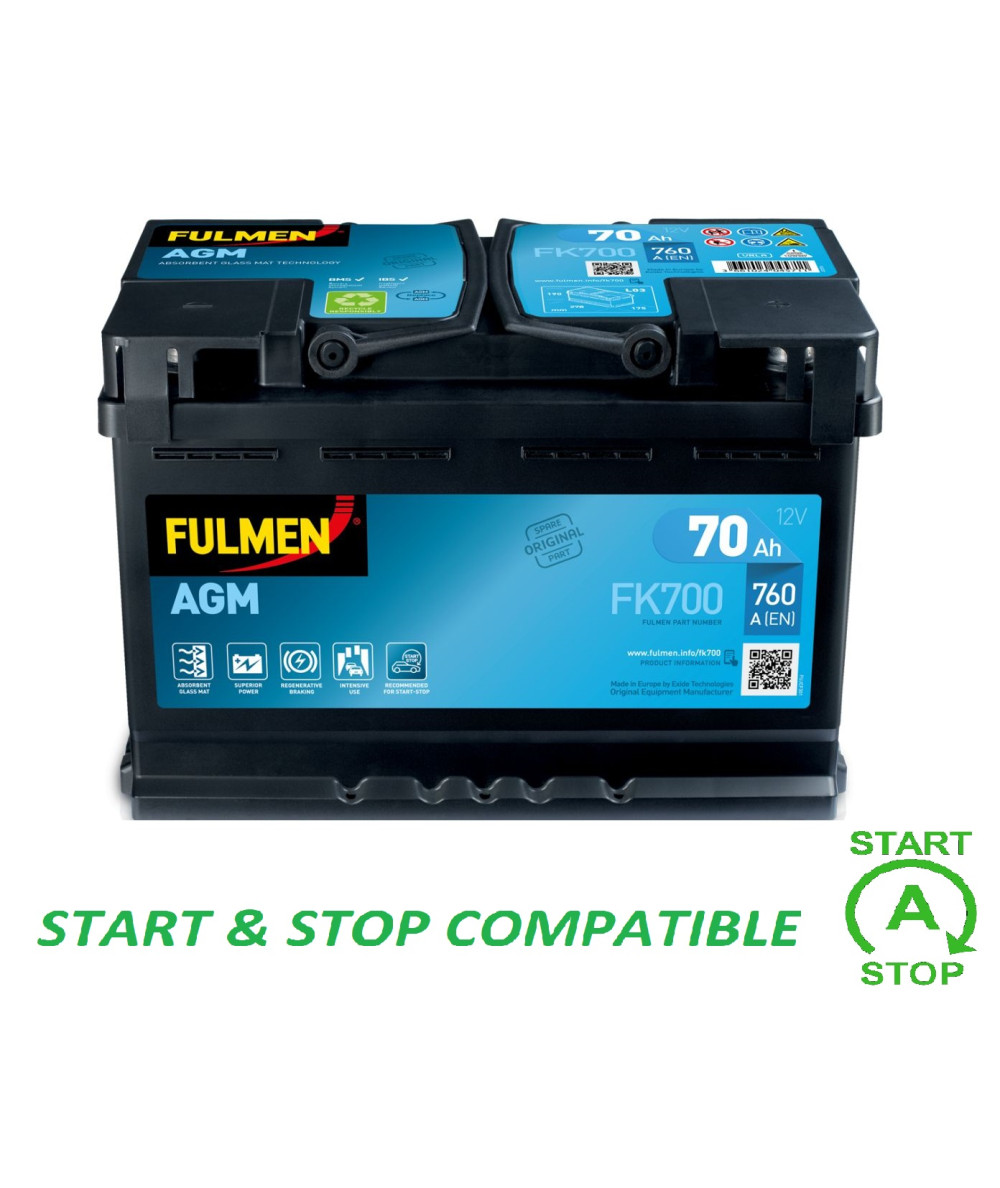 Armor Energie | Batterie AGM Exide EK700 Start and Stop