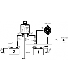 Coupleur séparateur 12V avec entrée +APC